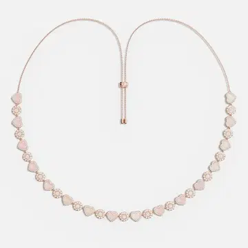 apm Monaco 하트 모양 목걸이 (로즈 골드 톤)