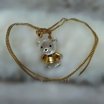 스와로브스키 목걸이 곰 모티브