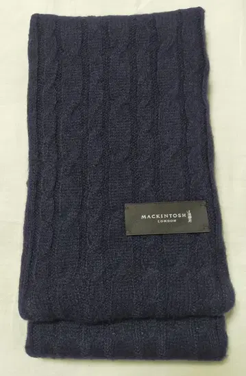 Mackintosh 네이비 머플러 캐시미어 100%