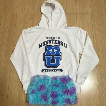 몬스터 주식회사 후드 부착 후드티 샐리 패턴 레그 워머 세트