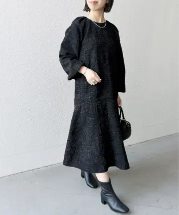 SHIPS any: 트위드 플레어 원피스