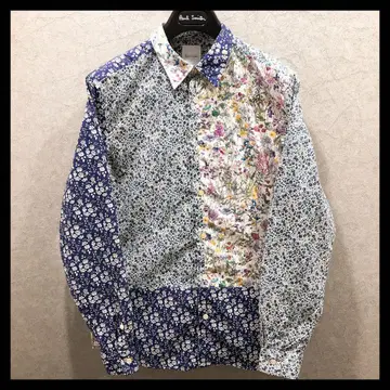 폴스미스 긴팔 셔츠 M 사이즈 꽃무늬 멀티 컬러