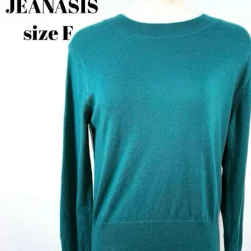 JEANASIS 터콰이즈 크루넥 니트 사이즈 F [ 183 ]