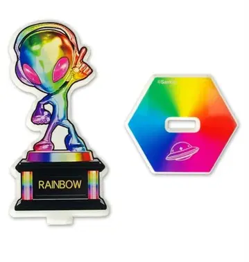 sammy 에이리얀 아크릴 스탠드 레인보우 트로피 에이리얀