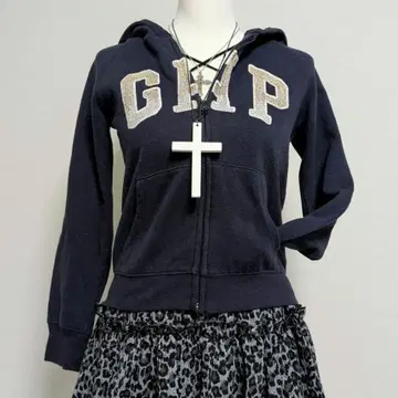 헤이세이 갸루 GAP ZIP 후드티 지퍼 후드티 y2k 그런지 공주 갸루