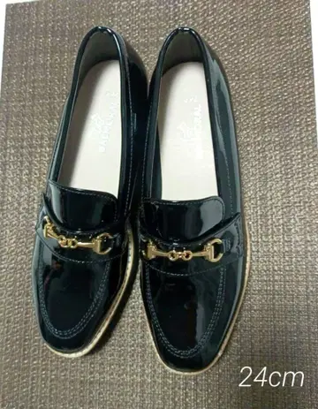 새상품급 BALMORAL 블랙 로퍼 광택 24cm