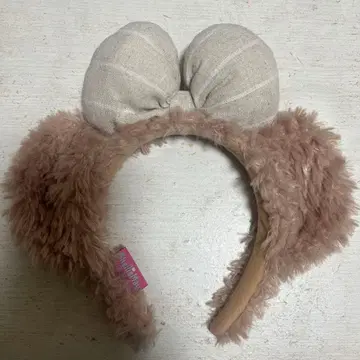 귀 달린 베이지 머리띠