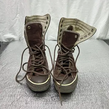 CONVERSE ALL STAR 스웨이드 롱 부츠 브라운 24.5