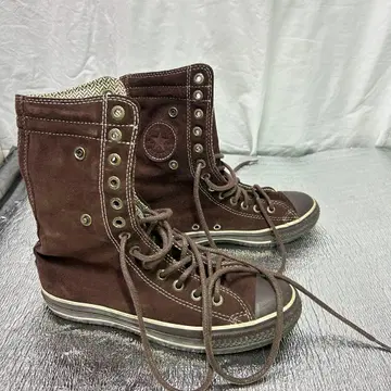CONVERSE ALL STAR 스웨이드 롱 부츠 브라운 24.5