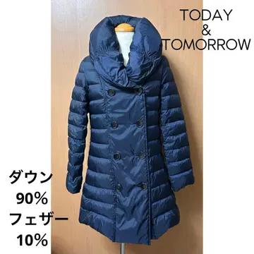 TODAY&TOMORROW 다운 코트 네이비 미들 기장