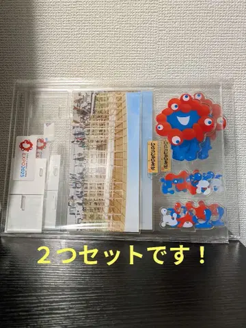 오사카 간사이 박람회 어서 오세요 미야쿠미야쿠 대지붕 반지 아크릴 스탠드