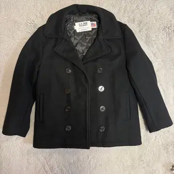 새상품급 Schott 샷 U.S.740N P코트 38 블랙 USA제