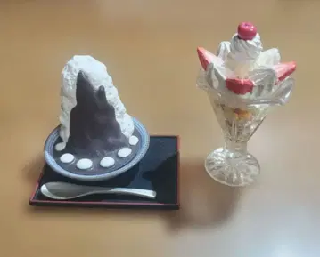 가챠가챠 디저트 피규어 세트 빙수와 파르페