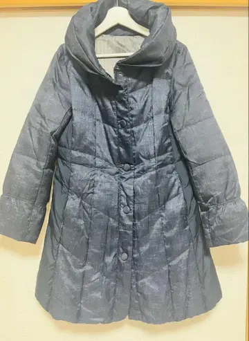 다운 코트 다크 블루