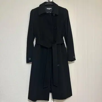 NATURAL BEAUTY 캐시미어 롱 코트 블랙