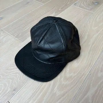 STAMPD LA 스탬피디 가죽 퀼팅 캡 블랙