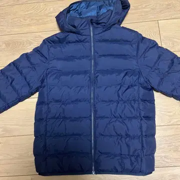 UNIQLO 다운 자켓 파랑 160cm 짧은 기장