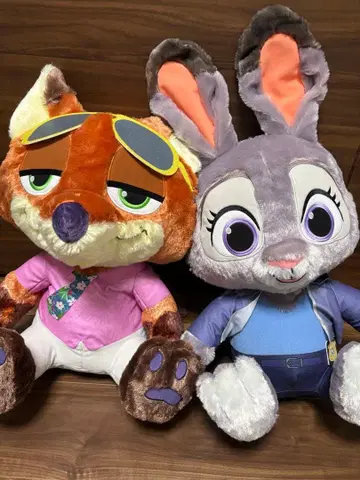 주토피아2 슈퍼 라지 봉제 인형 닉과 주디