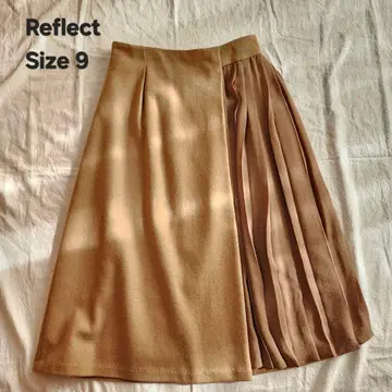Reflect 카멜 스커트 Size 9 플리츠 밴딩 C0001
