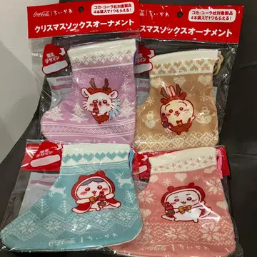 치이카와 코카콜라 크리스마스 삭스 오너먼트 하치와레 토끼 모몽가