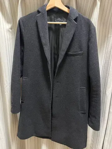 [ 새상품급 ] SLICK 체스터 코트 네이비 울 혼방 M 사이즈