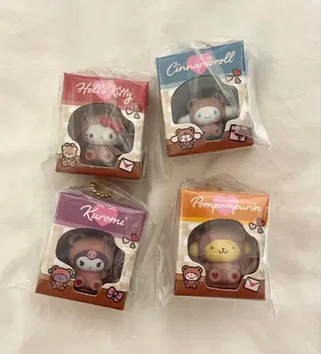 산리오 캐릭터즈 미니어처 패키지 컬렉션 4종 세트