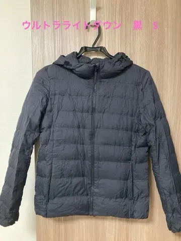 후드 부착 울트라 라이트 다운 블랙 유니클로