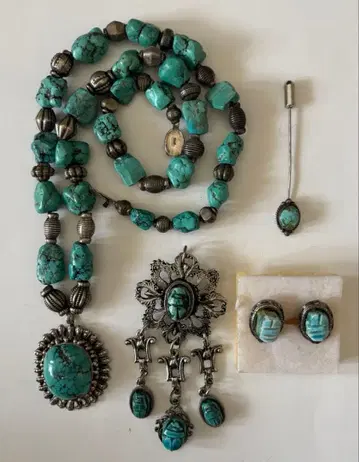 터콰이즈 실버 계열 액세서리 4점