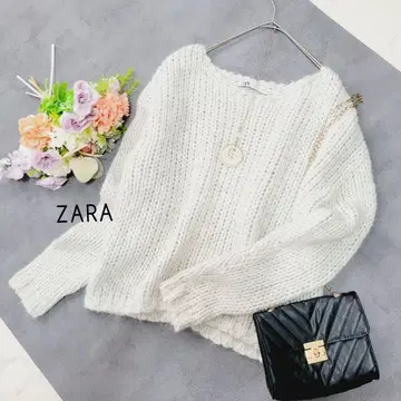 ZARA* 성글게 짠 니트 풀오버 울 알파카 혼방