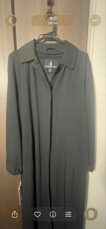 used 런던 포그 롱 코트 블랙