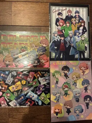 컬러풀 피치 카라피치 전원 집합 클리어 파일 책받침 루나님 묶음 판매