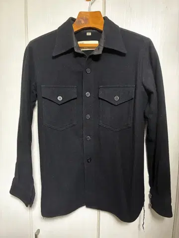 BUTCHER PRODUCTS 블랙 CPO 긴팔 셔츠 14 1/2