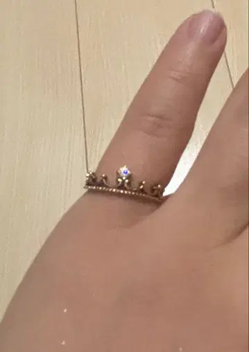 크라운 디자인 골드링 10K 0.03ct