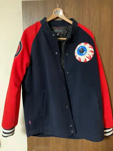 미쉬카 바시티 자켓 L 사이즈 네이비 레드