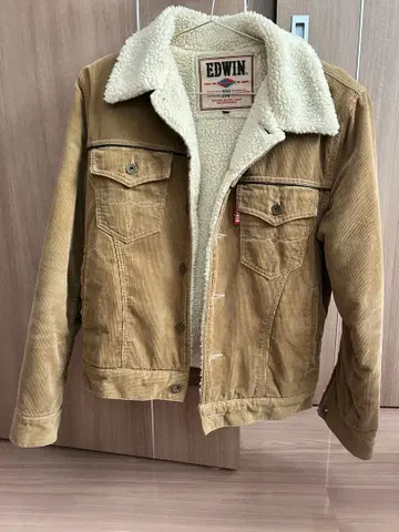 EDWIN 코듀로이 보아 자켓 베이지