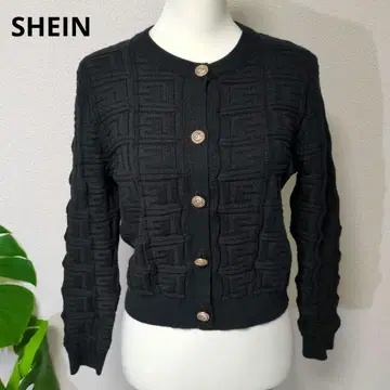 SHEIN L 블랙 가디건 긴팔