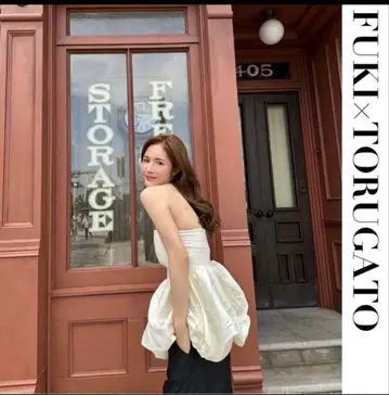 FUKI x TORUGATO 화이트 베어탑