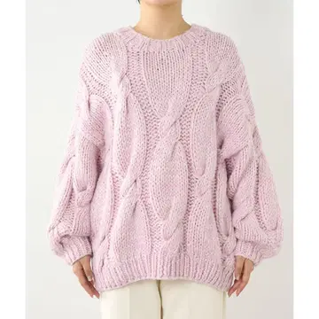 Whim Gazette 핸드 케이블 풀오버 23AW 핸드 니트