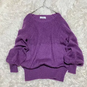 [ 새상품급 ] 슬로브 이에나 퍼프 슬리브 모헤어 혼방 니트 풀오버