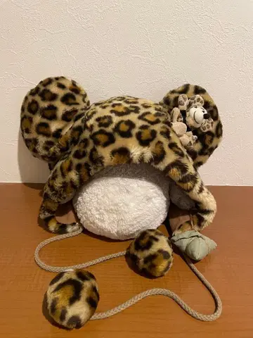 레오파드 무늬 미니 마우스 귀달이 모자