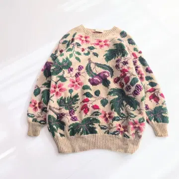 LAURA ASHLEY 로라 애슐리 보태니컬 무늬 꽃무늬 니트 L