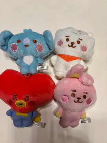 BT21 봉제 인형 마스코트 4개 세트