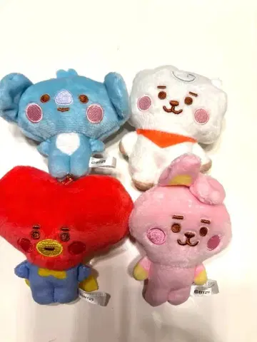 BT21 봉제 인형 마스코트 4개 세트