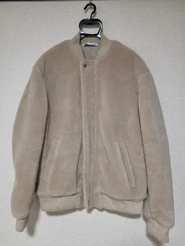 ZARA 베이지 보아 남성용 자켓 스냅 버튼 [ 남성용 L 사이즈 ]