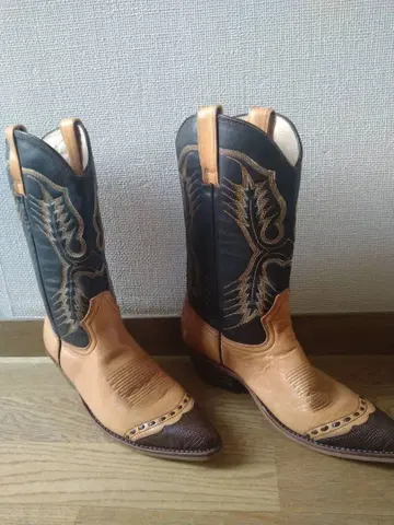 COURIPIE 천연 가죽 웨스턴 부츠