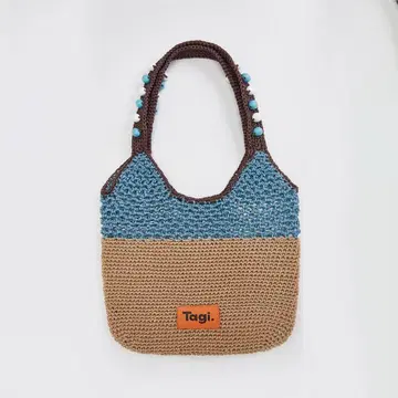 Tagi. 파랑과 베이지 토트백