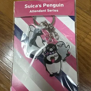Suica 펭귄 3단 아크릴 키링 어텐던트 시리즈