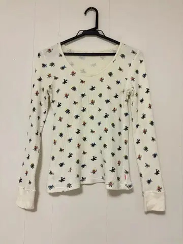 Ne-net 캐릭터 패턴 와플 롱 T