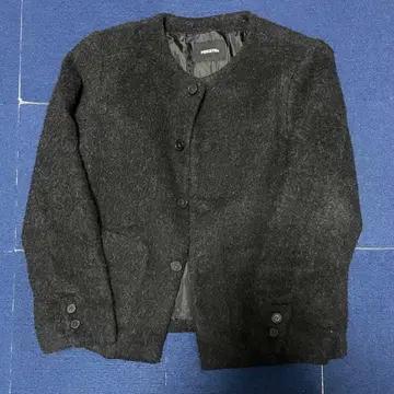 FEKETE 노카라 울 샤기 자켓 S