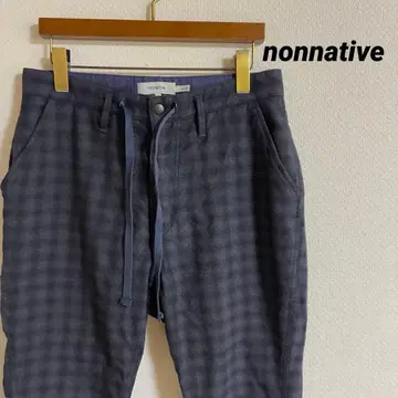 새상품급 nonnative 스트레치 체크 이지 팬츠 0